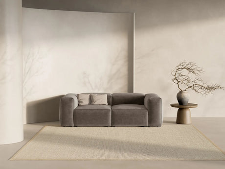 Bergamo 2-Sitzer Sofa aus Strukturierter Stoff in Cappuccino (Liberty 5), 224x108x70 cm von Cosmopolitan Design – Bild 2