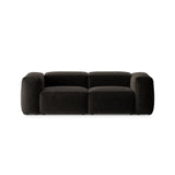 Bergamo 2-Sitzer Sofa aus Strukturierter Stoff in Schwarz (Liberty 22), 224x108x70 cm von Cosmopolitan Design – Bild 1