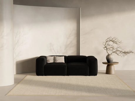 Bergamo 2-Sitzer Sofa aus Strukturierter Stoff in Schwarz (Liberty 22), 224x108x70 cm von Cosmopolitan Design – Bild 2