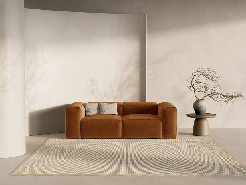 Bergamo 2-Sitzer Sofa aus Strukturierter Stoff in Ziegelstein (Liberty 9), 224x108x70 cm von Cosmopolitan Design – Bild 2