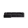 Bergamo 3-Sitzer Ecksofa, Linke Seite, aus Cord in Grau (Perla 35), 304x152x70 cm von Cosmopolitan Design – Bild 1
