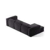 Bergamo 3-Sitzer Ecksofa, Linke Seite, aus Cord in Grau (Perla 35), 304x152x70 cm von Cosmopolitan Design – Bild 5