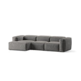 Bergamo 3-Sitzer Ecksofa, Linke Seite, aus Cord in Hellgrau (Perla 30), 304x152x70 cm von Cosmopolitan Design – Bild 4