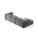 Bergamo 3-Sitzer Ecksofa, Linke Seite, aus Cord in Hellgrau (Perla 30), 304x152x70 cm von Cosmopolitan Design – Bild 5