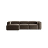 Bergamo 3-Sitzer Ecksofa, Linke Seite, aus Strukturierter Stoff in Cappuccino (Liberty 5), 304x152x70 cm von Cosmopolitan Design – Bild 1