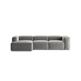 Bergamo 3-Sitzer Ecksofa, Linke Seite, aus Strukturierter Stoff in Hellgrau (Liberty 18), 304x152x70 cm von Cosmopolitan Design – Bild 1