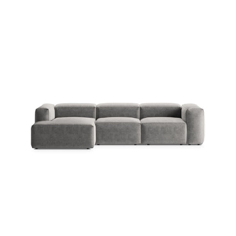 Bergamo 3-Sitzer Ecksofa, Linke Seite, aus Strukturierter Stoff in Hellgrau (Liberty 18), 304x152x70 cm von Cosmopolitan Design – Bild 1