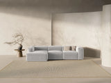 Bergamo 3-Sitzer Ecksofa, Linke Seite, aus Strukturierter Stoff in Hellgrau (Liberty 18), 304x152x70 cm von Cosmopolitan Design – Bild 2