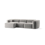 Bergamo 3-Sitzer Ecksofa, Linke Seite, aus Strukturierter Stoff in Hellgrau (Liberty 18), 304x152x70 cm von Cosmopolitan Design – Bild 4