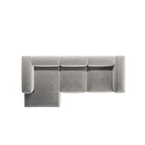 Bergamo 3-Sitzer Ecksofa, Linke Seite, aus Strukturierter Stoff in Hellgrau (Liberty 18), 304x152x70 cm von Cosmopolitan Design – Bild 6