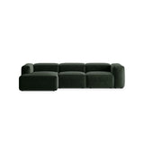 Bergamo 3-Sitzer Ecksofa, Linke Seite, aus Strukturierter Stoff in Moosgrün (Liberty 12), 304x152x70 cm von Cosmopolitan Design – Bild 1