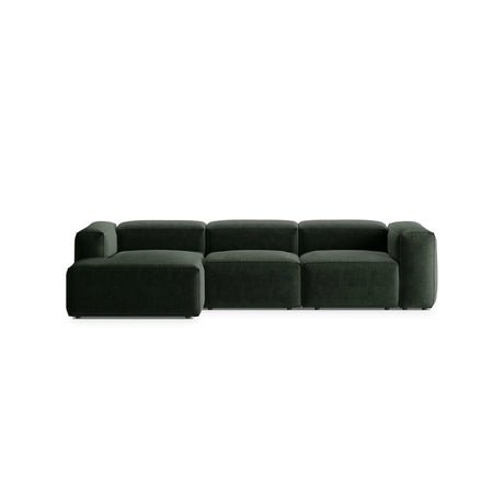 Bergamo 3-Sitzer Ecksofa, Linke Seite, aus Strukturierter Stoff in Moosgrün (Liberty 12), 304x152x70 cm von Cosmopolitan Design – Bild 1