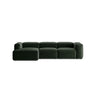 Bergamo 3-Sitzer Ecksofa, Linke Seite, aus Strukturierter Stoff in Moosgrün (Liberty 12), 304x152x70 cm von Cosmopolitan Design – Bild 1