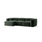 Bergamo 3-Sitzer Ecksofa, Linke Seite, aus Strukturierter Stoff in Moosgrün (Liberty 12), 304x152x70 cm von Cosmopolitan Design – Bild 4