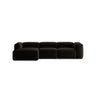 Bergamo 3-Sitzer Ecksofa, Linke Seite, aus Strukturierter Stoff in Schwarz (Liberty 22), 304x152x70 cm von Cosmopolitan Design – Bild 1