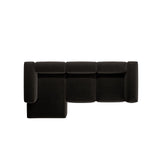 Bergamo 3-Sitzer Ecksofa, Linke Seite, aus Strukturierter Stoff in Schwarz (Liberty 22), 304x152x70 cm von Cosmopolitan Design – Bild 6