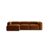 Bergamo 3-Sitzer Ecksofa, Linke Seite, aus Strukturierter Stoff in Ziegelstein (Liberty 9), 304x152x70 cm von Cosmopolitan Design – Bild 1