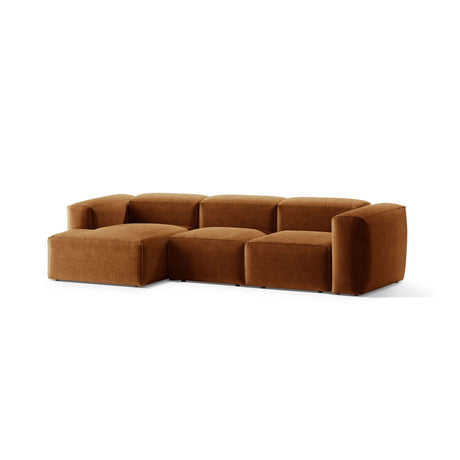 Bergamo 3-Sitzer Ecksofa, Linke Seite, aus Strukturierter Stoff in Ziegelstein (Liberty 9), 304x152x70 cm von Cosmopolitan Design – Bild 4