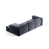 Bergamo 3-Sitzer Ecksofa, Rechte Seite, aus Cord in Gedämpftes Blau (Perla 45), 304x152x70 cm von Cosmopolitan Design – Bild 5