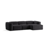 Bergamo 3-Sitzer Ecksofa, Rechte Seite, aus Cord in Grau (Perla 35), 304x152x70 cm von Cosmopolitan Design – Bild 4