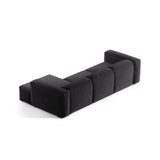 Bergamo 3-Sitzer Ecksofa, Rechte Seite, aus Cord in Grau (Perla 35), 304x152x70 cm von Cosmopolitan Design – Bild 5