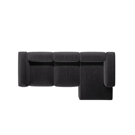 Bergamo 3-Sitzer Ecksofa, Rechte Seite, aus Cord in Grau (Perla 35), 304x152x70 cm von Cosmopolitan Design – Bild 6