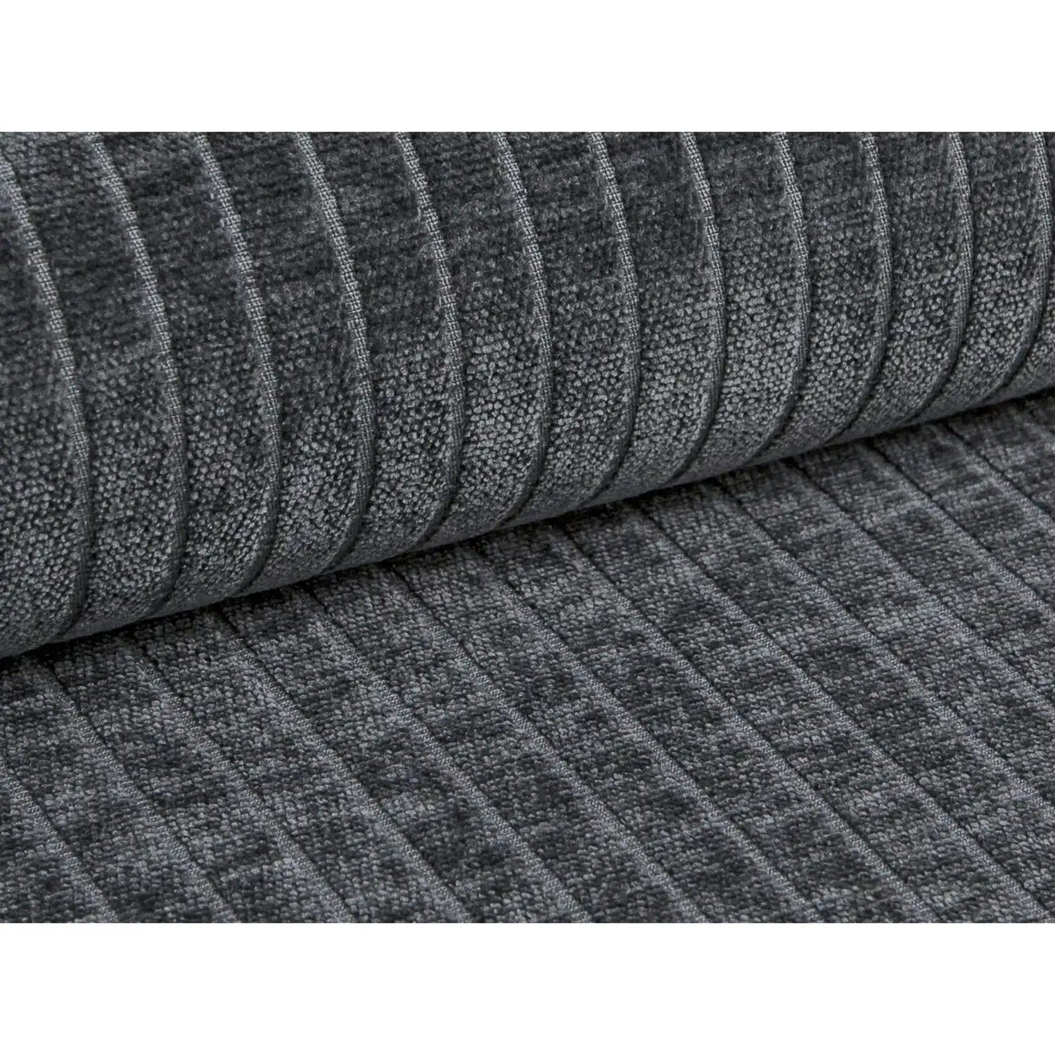 Bergamo 3-Sitzer Ecksofa, Rechte Seite, aus Cord in Grau (Perla 35), 304x152x70 cm von Cosmopolitan Design – Bild 7