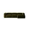 Bergamo 3-Sitzer Ecksofa, Rechte Seite, aus Cord in Grün (Perla 60), 304x152x70 cm von Cosmopolitan Design – Bild 1