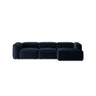 Bergamo 3-Sitzer Ecksofa, Rechte Seite, aus Cord in Marineblau (Perla 40), 304x152x70 cm von Cosmopolitan Design – Bild 1