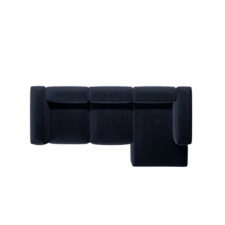 Bergamo 3-Sitzer Ecksofa, Rechte Seite, aus Cord in Marineblau (Perla 40), 304x152x70 cm von Cosmopolitan Design – Bild 6