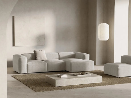 Bergamo 3-Sitzer Ecksofa, Rechte Seite, aus Cord oder Strukturstoff, 304x152x70 cm von Cosmopolitan Design – Bild 2