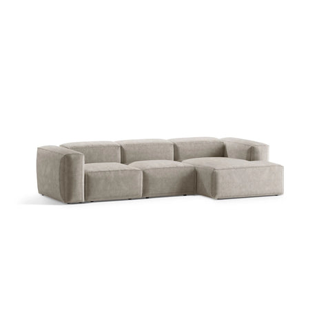 Bergamo 3-Sitzer Ecksofa, Rechte Seite, aus Cord oder Strukturstoff, 304x152x70 cm von Cosmopolitan Design – Bild 4