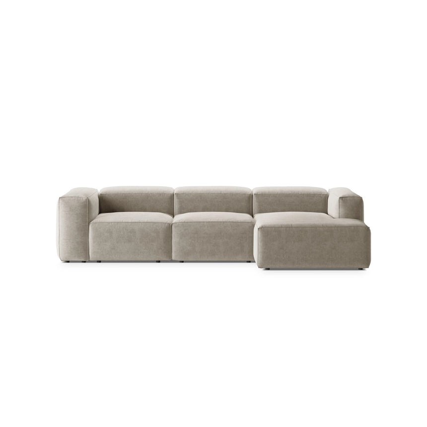 Bergamo 3-Sitzer Ecksofa, Rechte Seite, aus Strukturierter Stoff in Beige (Liberty 2), 304x152x70 cm von Cosmopolitan Design – Bild 1