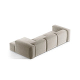 Bergamo 3-Sitzer Ecksofa, Rechte Seite, aus Strukturierter Stoff in Beige (Liberty 2), 304x152x70 cm von Cosmopolitan Design – Bild 5