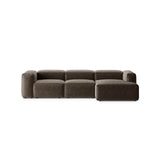 Bergamo 3-Sitzer Ecksofa, Rechte Seite, aus Strukturierter Stoff in Cappuccino (Liberty 5), 304x152x70 cm von Cosmopolitan Design – Bild 1