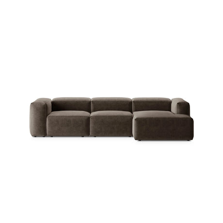 Bergamo 3-Sitzer Ecksofa, Rechte Seite, aus Strukturierter Stoff in Cappuccino (Liberty 5), 304x152x70 cm von Cosmopolitan Design – Bild 1