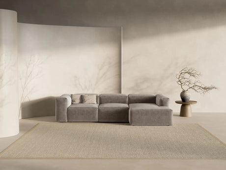 Bergamo 3-Sitzer Ecksofa, Rechte Seite, aus Strukturierter Stoff in Cappuccino (Liberty 5), 304x152x70 cm von Cosmopolitan Design – Bild 2