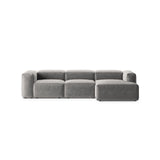 Bergamo 3-Sitzer Ecksofa, Rechte Seite, aus Strukturierter Stoff in Hellgrau (Liberty 18), 304x152x70 cm von Cosmopolitan Design – Bild 1