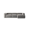 Bergamo 3-Sitzer Ecksofa, Rechte Seite, aus Strukturierter Stoff in Hellgrau (Liberty 18), 304x152x70 cm von Cosmopolitan Design – Bild 1