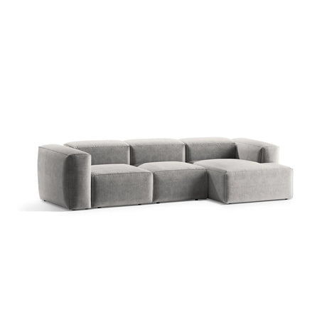 Bergamo 3-Sitzer Ecksofa, Rechte Seite, aus Strukturierter Stoff in Hellgrau (Liberty 18), 304x152x70 cm von Cosmopolitan Design – Bild 4