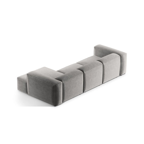 Bergamo 3-Sitzer Ecksofa, Rechte Seite, aus Strukturierter Stoff in Hellgrau (Liberty 18), 304x152x70 cm von Cosmopolitan Design – Bild 5