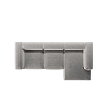 Bergamo 3-Sitzer Ecksofa, Rechte Seite, aus Strukturierter Stoff in Hellgrau (Liberty 18), 304x152x70 cm von Cosmopolitan Design – Bild 6