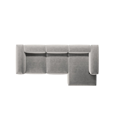 Bergamo 3-Sitzer Ecksofa, Rechte Seite, aus Strukturierter Stoff in Hellgrau (Liberty 18), 304x152x70 cm von Cosmopolitan Design – Bild 6