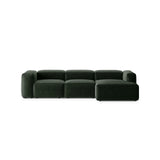 Bergamo 3-Sitzer Ecksofa, Rechte Seite, aus Strukturierter Stoff in Moosgrün (Liberty 12), 304x152x70 cm von Cosmopolitan Design – Bild 1