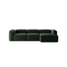 Bergamo 3-Sitzer Ecksofa, Rechte Seite, aus Strukturierter Stoff in Moosgrün (Liberty 12), 304x152x70 cm von Cosmopolitan Design – Bild 1