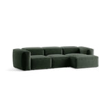 Bergamo 3-Sitzer Ecksofa, Rechte Seite, aus Strukturierter Stoff in Moosgrün (Liberty 12), 304x152x70 cm von Cosmopolitan Design – Bild 4