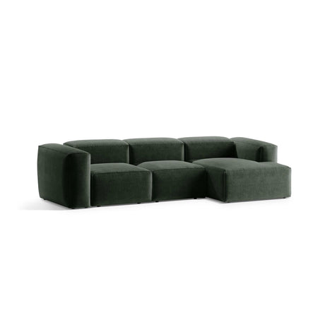 Bergamo 3-Sitzer Ecksofa, Rechte Seite, aus Strukturierter Stoff in Moosgrün (Liberty 12), 304x152x70 cm von Cosmopolitan Design – Bild 4