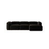 Bergamo 3-Sitzer Ecksofa, Rechte Seite, aus Strukturierter Stoff in Schwarz (Liberty 22), 304x152x70 cm von Cosmopolitan Design – Bild 1