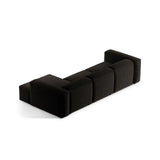 Bergamo 3-Sitzer Ecksofa, Rechte Seite, aus Strukturierter Stoff in Schwarz (Liberty 22), 304x152x70 cm von Cosmopolitan Design – Bild 5