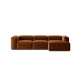 Bergamo 3-Sitzer Ecksofa, Rechte Seite, aus Strukturierter Stoff in Ziegelstein (Liberty 9), 304x152x70 cm von Cosmopolitan Design – Bild 1